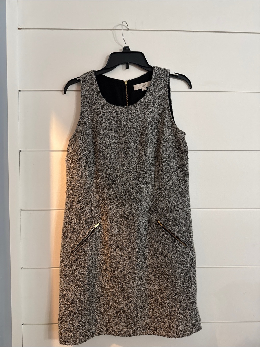 LOFT Tweed Wool-Blend Sleeveless Shift Dress size 6